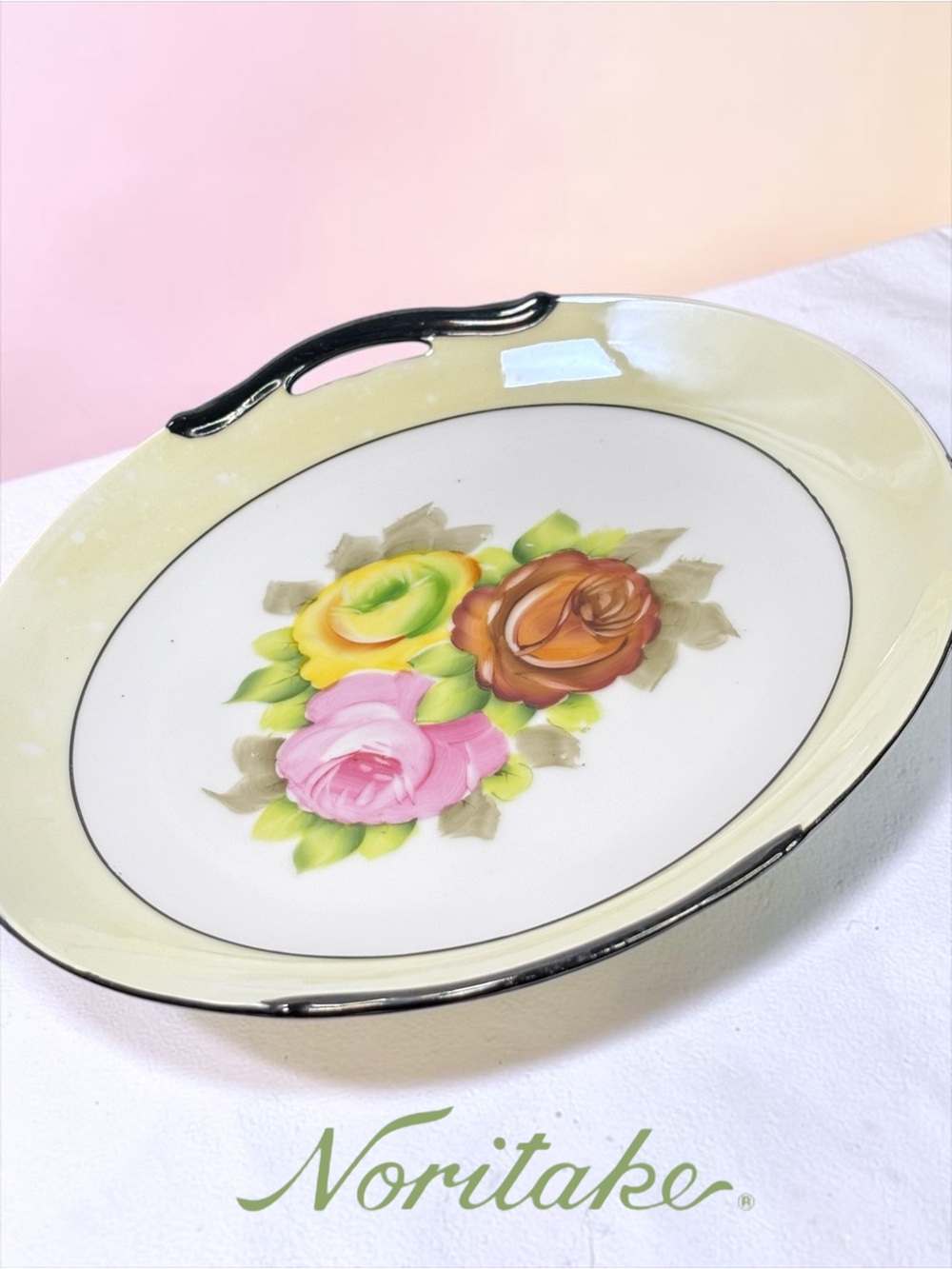 Vintage 1920’s NORITAKE Hand Handled Serving Plate